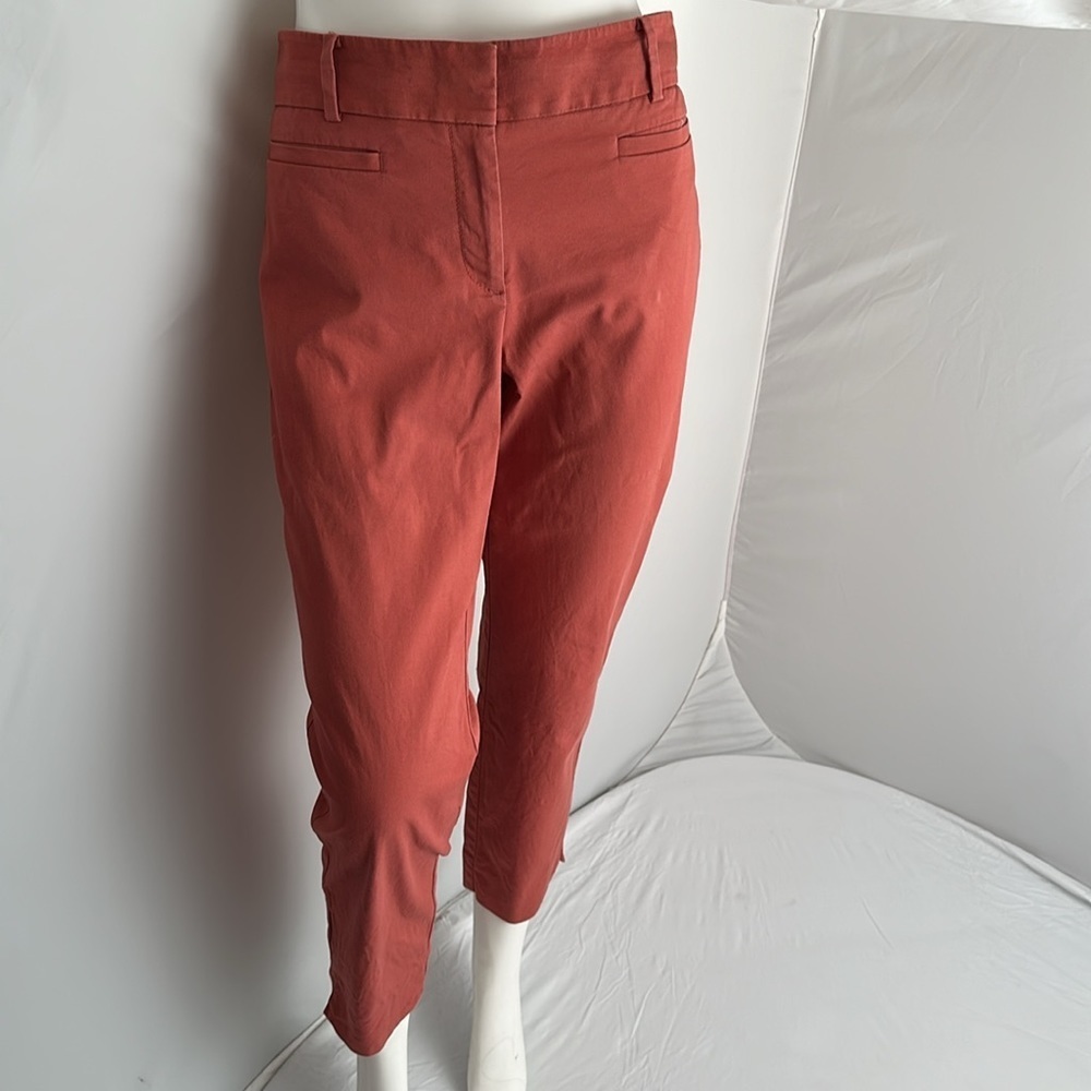 Ann Taylor Devin Cropped Leg rust color pants